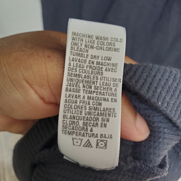 James Perse V-Neck Thermal Knit Midi Dress Elevated Basic Deep Gray Size S - Picture 12 of 14